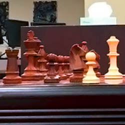 Students playing chess