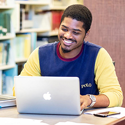 Students in the library